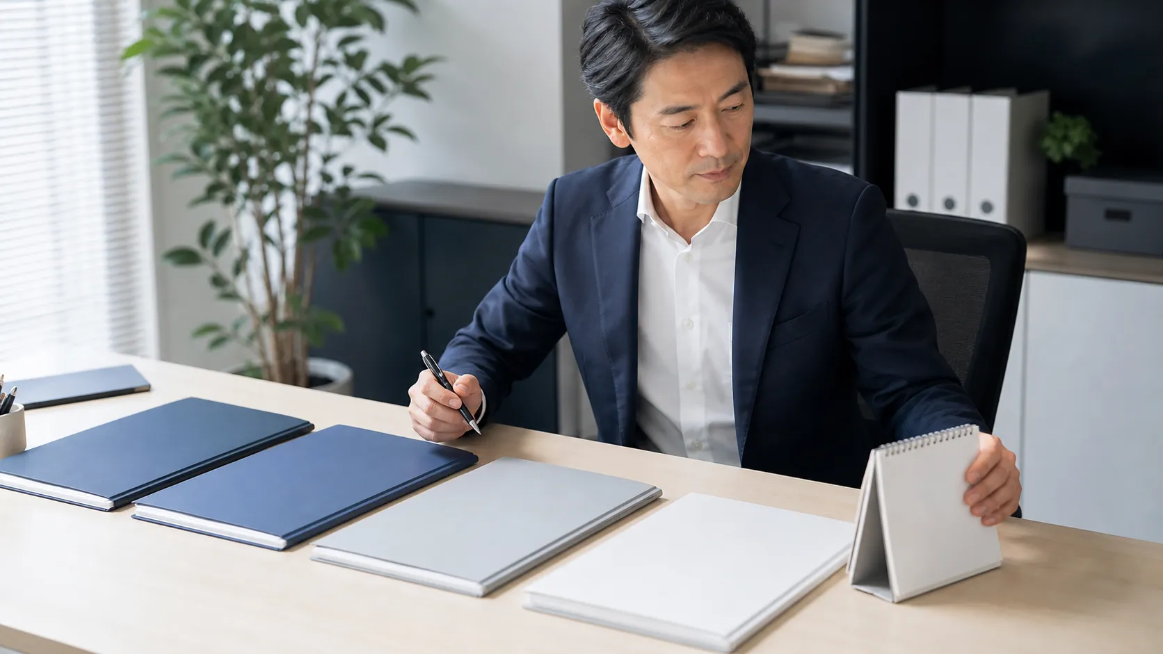 MBO・EBOの実施手順と期間を確認するビジネスシーン