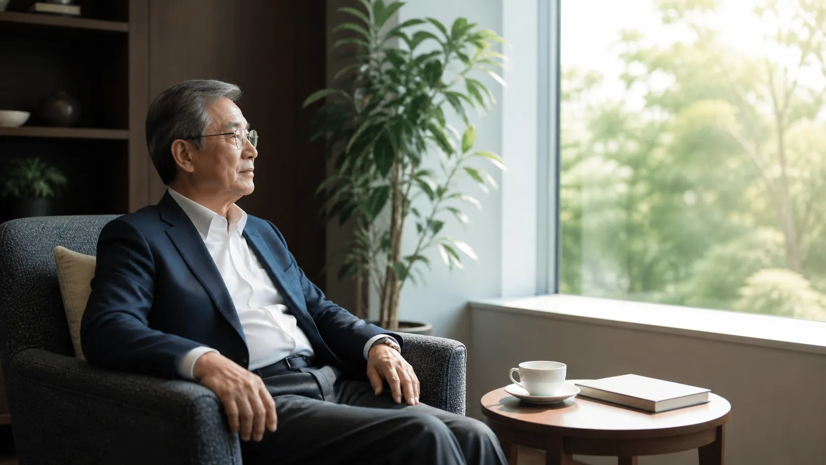引退後の会長職や新しい生活を前向きに思い描く経営者