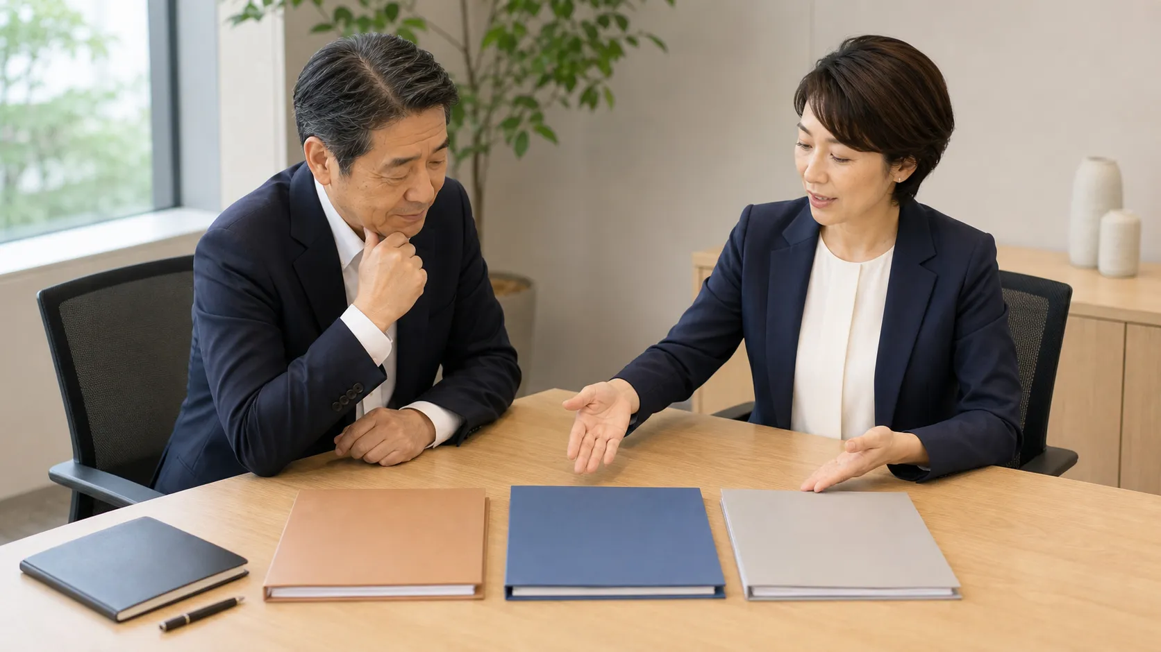 株式譲渡・事業譲渡・合併の手法を比較検討するビジネスシーン