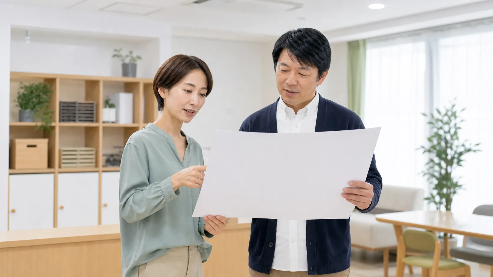 福祉施設のスタッフ体制と利用者対応について話し合う職員