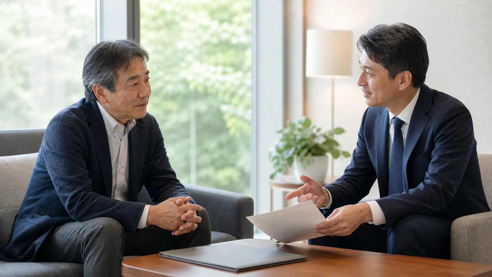 ガソリンスタンドM&Aの失敗パターンと対策を専門家に相談するシーン